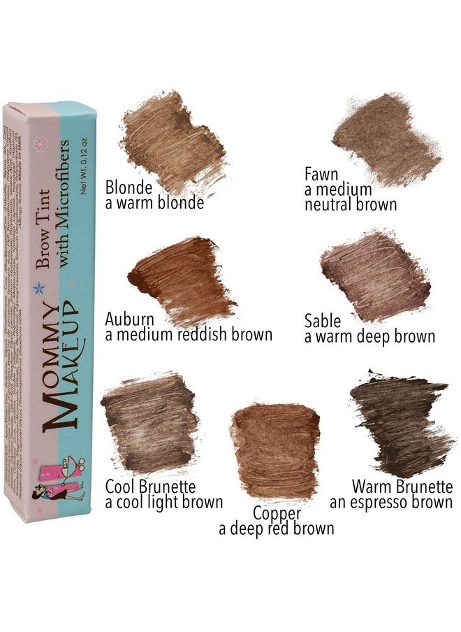 Brow Tint with Microfibers in Fawn (A Medium Neutral Brown) Natural Looking Eyebrow Makeup, Cover Gray Hairs - Water Resistant, Clump Free, Long Lasting Tinted Brow Gel by Mommy Makeup