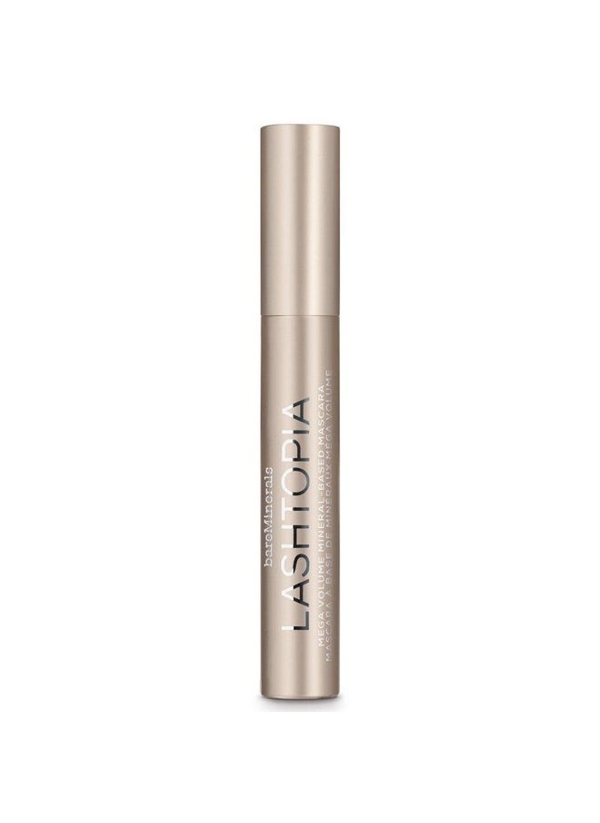 bareMinerals Lashtopia Mega Volume Mineral-Based Black Mascara, Volumizes Eyelashes, Nourishing + Conditioning, Smudge + Clump-Resistant, Vegan