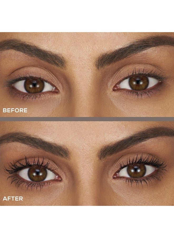 bareMinerals Lashtopia Mega Volume Mineral-Based Black Mascara, Volumizes Eyelashes, Nourishing + Conditioning, Smudge + Clump-Resistant, Vegan