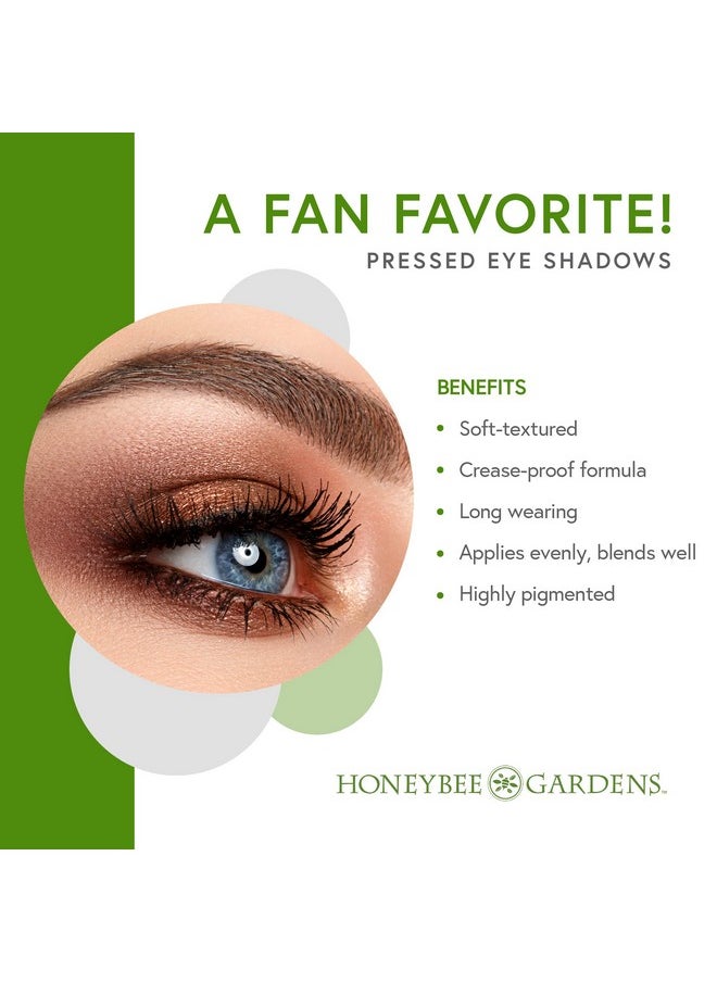 Honeybee Gardens Pressed Powder Eye Shadow Single Refill, Canterbury, Matte Light Dusty Plum, Long-Wearing, Creaseproof Mineral Color With Botanicals, 1.2g