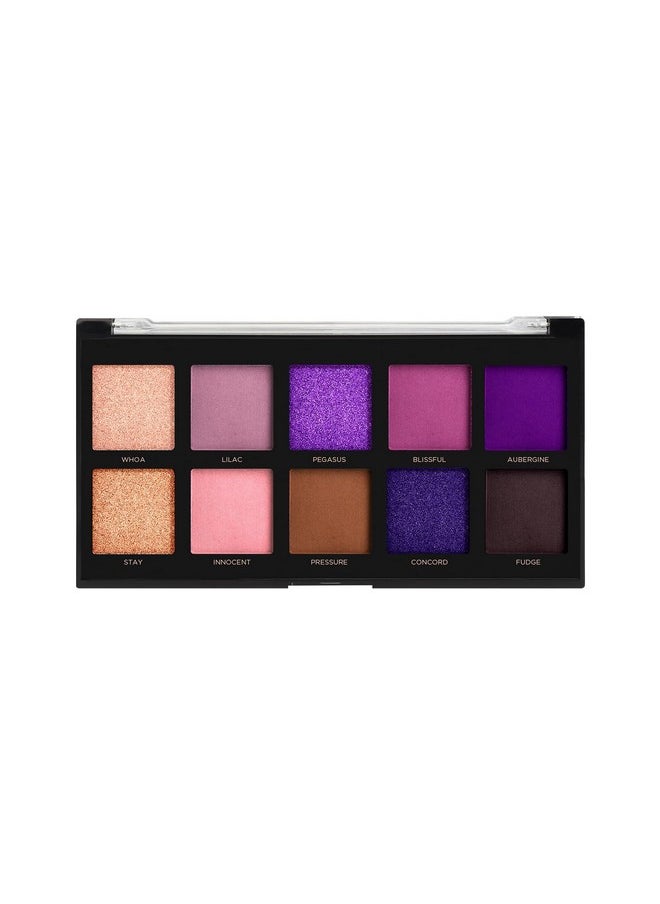 Profusion Cosmetics Violets 10 Shade Eyeshadow Palette, Glows Elegance and Sophistication With Captivating Vibrant Colors Achieve Stunning Eye and Rise Your Makeup Routine With Premium Beauty Tool