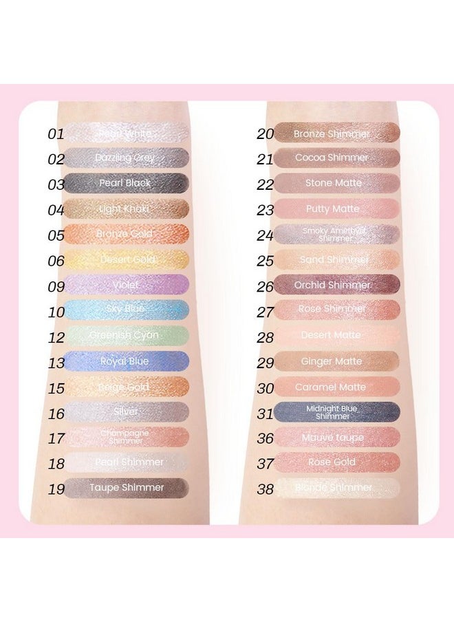 evpct 2Pcs Cream Eyeshadow Sticks Set for Eyes Waterproof, Rose Shimmer & Desert Matte Cream Eyeshadow Applicator Stick Pen, Long Lasting High Pigmented Eye Shadow sombras en crema para ojos 27 + 28