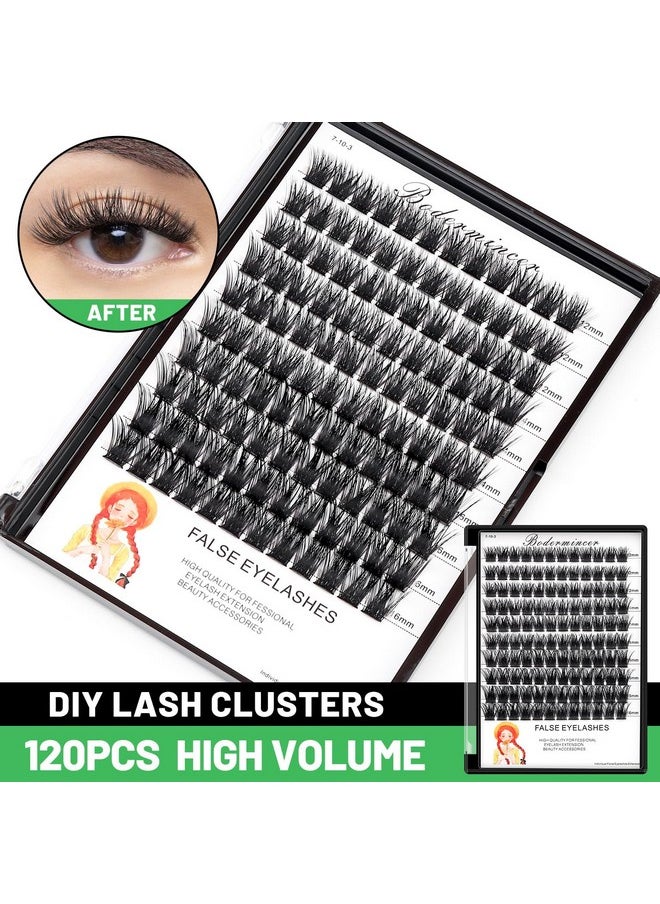 Bodermincer Lash Clusters D Curl Black/Light Brown/Dark Brown/Black Brown 10-12-14/12-14-16/16-18-20mm Mixed Lash Clusters Kit For Beginner (M01# 12-14-16mm Mixed)