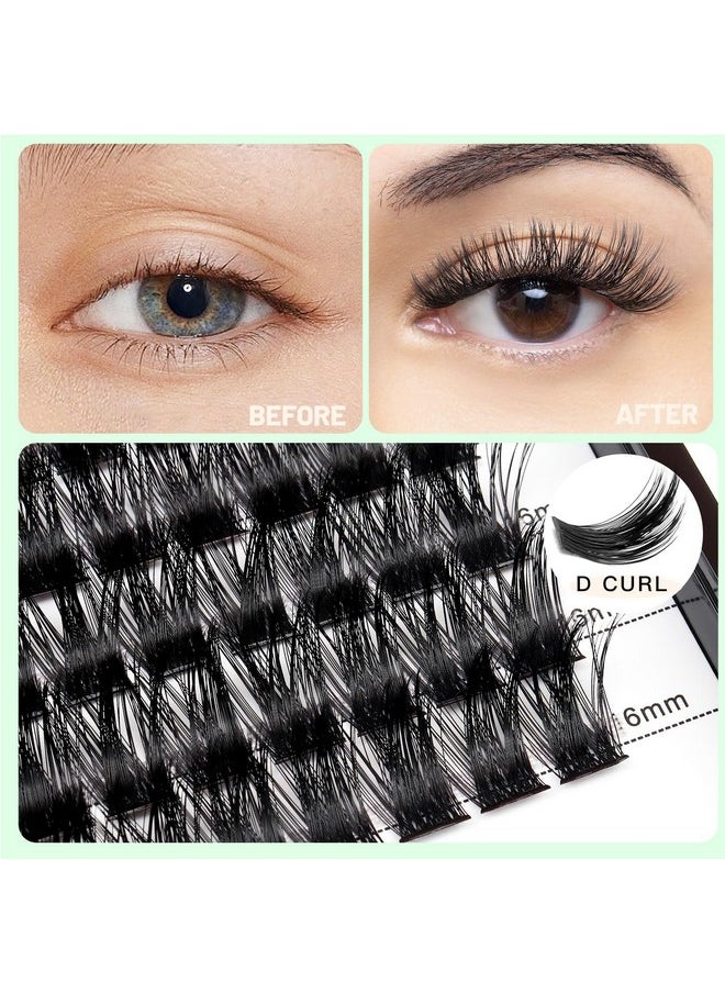 Bodermincer Lash Clusters D Curl Black/Light Brown/Dark Brown/Black Brown 10-12-14/12-14-16/16-18-20mm Mixed Lash Clusters Kit For Beginner (M01# 12-14-16mm Mixed)