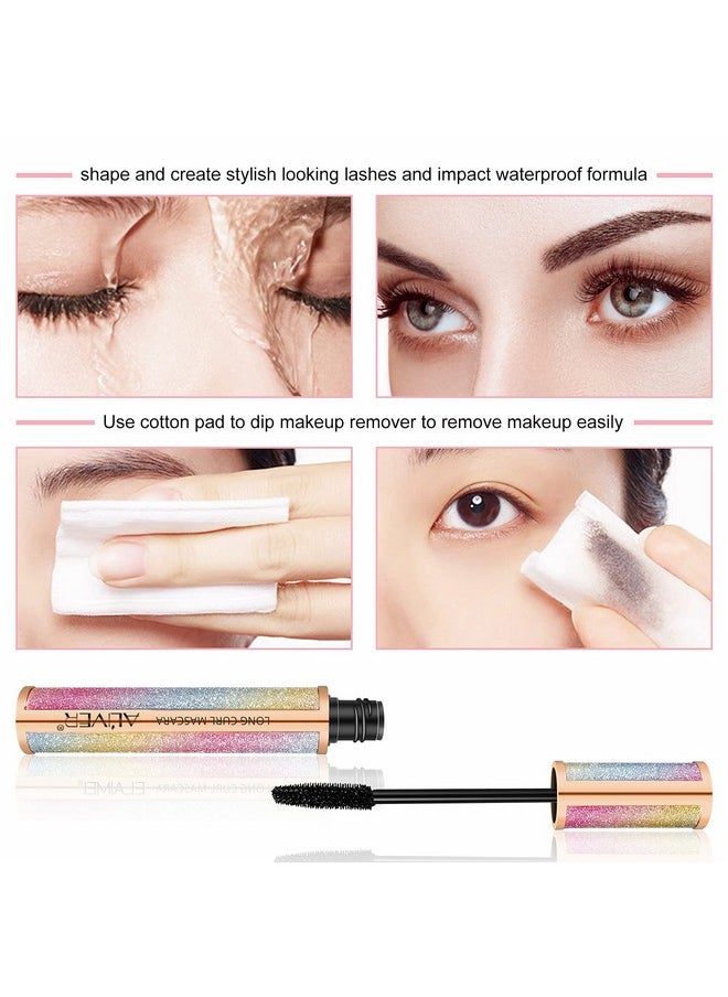 4D Silk Fiber Lash Mascara, Waterproof Tubing Mascara Black, Luxuriously Longer, Voluminous Eyelashes,Natural Lengthening Smudge-proof Mascara,Hypoallergenic,No Clumping,Easy to Apply & All Day Full