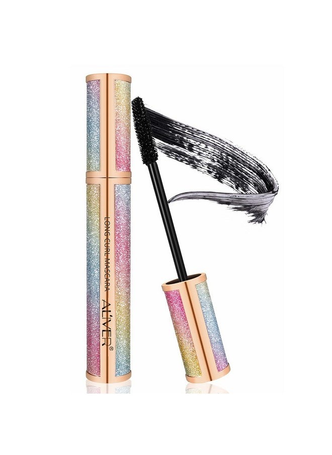 4D Silk Fiber Lash Mascara, Waterproof Tubing Mascara Black, Luxuriously Longer, Voluminous Eyelashes,Natural Lengthening Smudge-proof Mascara,Hypoallergenic,No Clumping,Easy to Apply & All Day Full