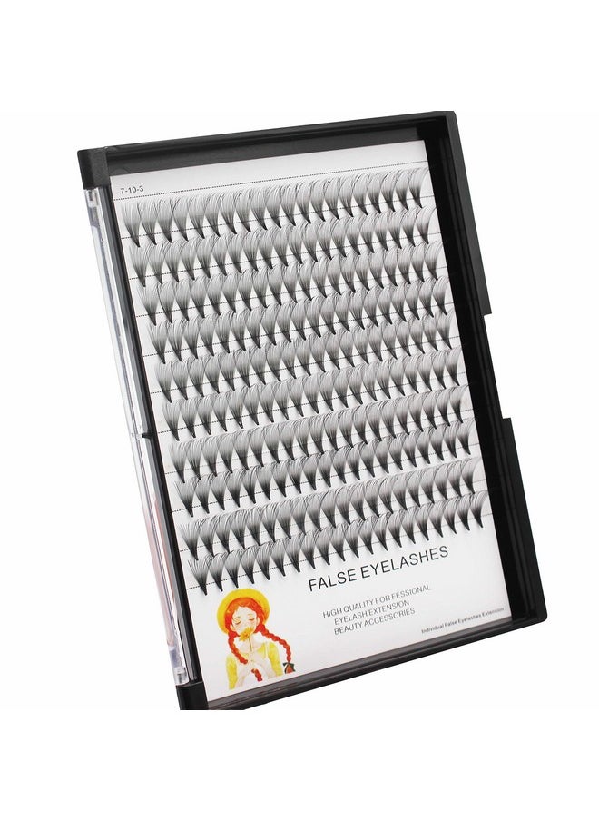 Dedila Large Tray -Grafting Natural Long Individual Lashes 20Roots Soft Light Cluster Lashes D Curl Makeup Premade Fans Volume False Eye Lashes (14mm)