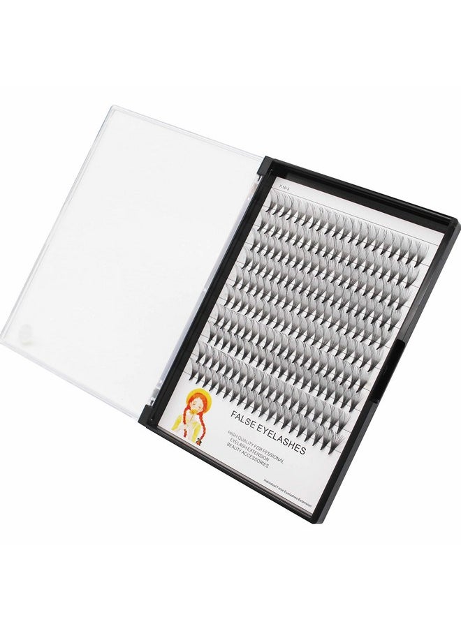 Dedila Large Tray -Grafting Natural Long Individual Lashes 20Roots Soft Light Cluster Lashes D Curl Makeup Premade Fans Volume False Eye Lashes (14mm)
