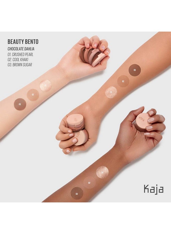 Kaja Beauty Bento Collection - Bouncy Eyeshadow Trio | 08 Chocolate Dahlia - neutral cocoa | 2019 Allure Best of Beauty Award, Beauty Bento | Cruelty free, K-Beauty Mini Palettes