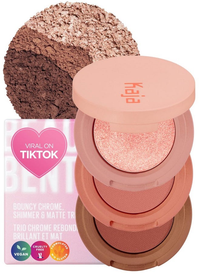 Kaja Beauty Bento Collection - Bouncy Eyeshadow Trio | 08 Chocolate Dahlia - neutral cocoa | 2019 Allure Best of Beauty Award, Beauty Bento | Cruelty free, K-Beauty Mini Palettes