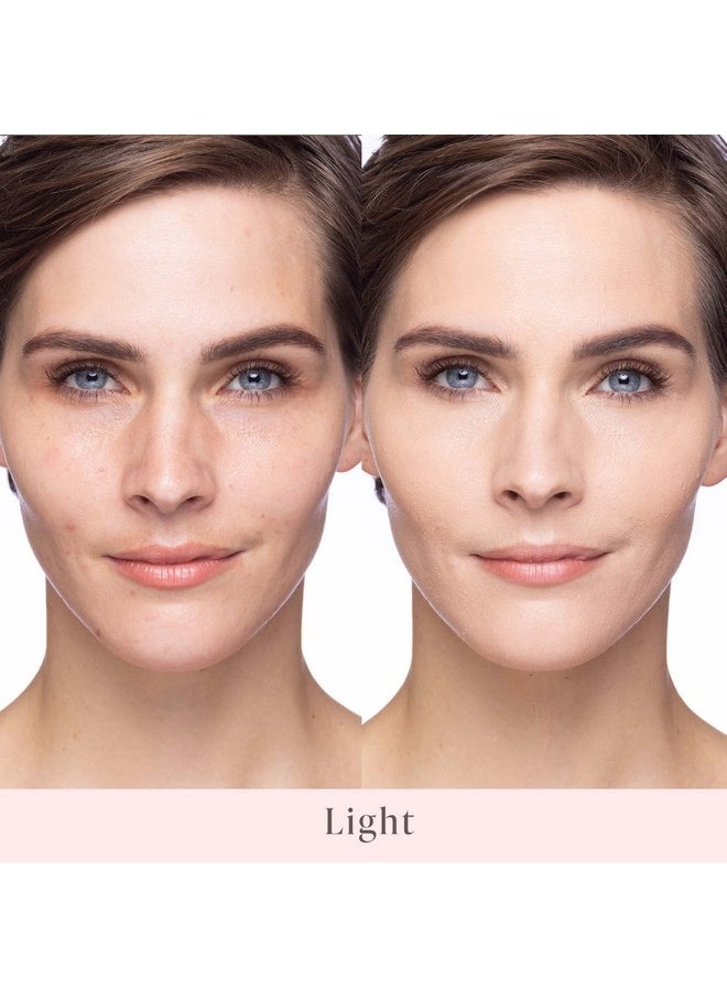 Mally Beauty Stress Less Performance Foundation - Light - Buildable Medium to Full Coverage - Lightweight Foundation Liquid - Niacinamide Brightens and Hydrates Skin - Satin Finish
