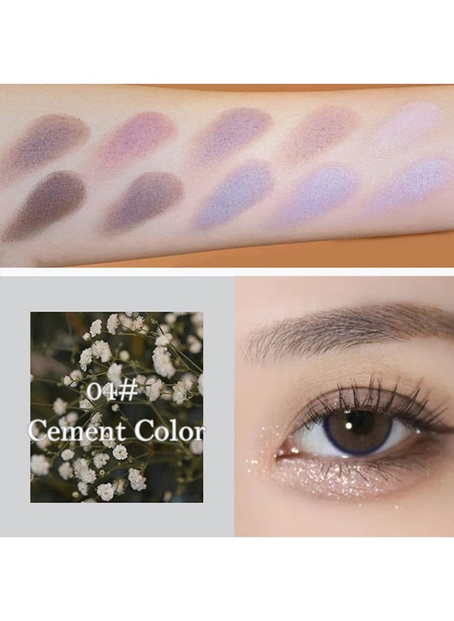 Erinde 10 Colors Matte Eyeshadow Palette, Grey Brown Eye Shadow Palette Makeup, Neutral Taupe Eye Makeup Pallet, Ultra-Blendable, Long Lasting Natural Nude Eyeshadow Pallete for Older Women, Cement