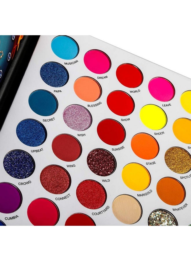 DE'LANCI Big Colorful Eyeshadow Palette Professional 54 Color Board Eye Shadow Bright Neon Glitter Matte Shimmer Makeup Pallet Highly Pigmented Powder EyeShadow for Women Girl Halloween Christmas Gift