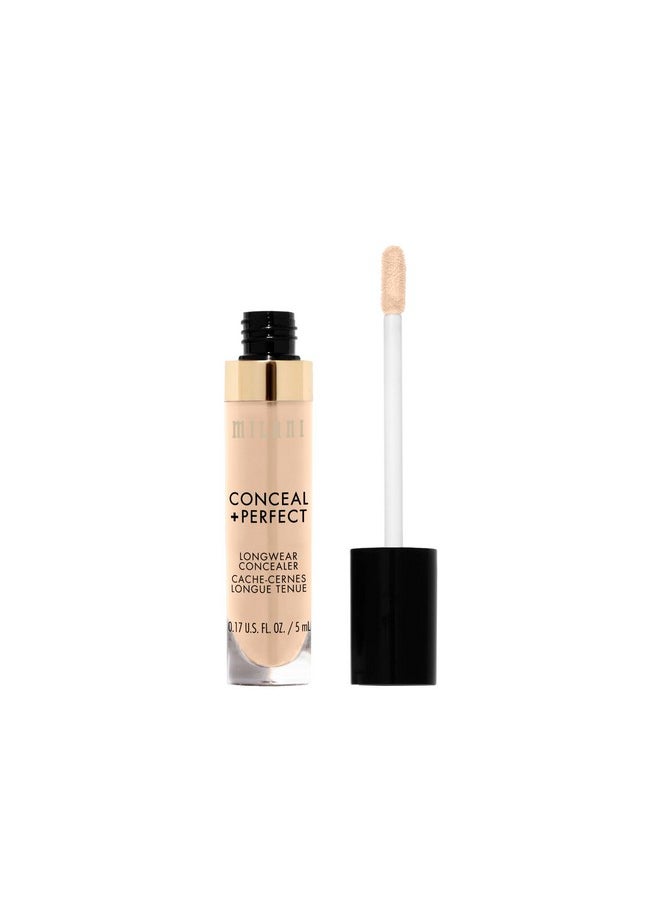 Milani Conceal + Perfect Longwear Concealer - Light Nude (0.17 Fl. Oz.) Vegan, Cruelty-Free Liquid Concealer - Cover Dark Circles, Blemishes & Skin Imperfections for Long-Lasting Wear