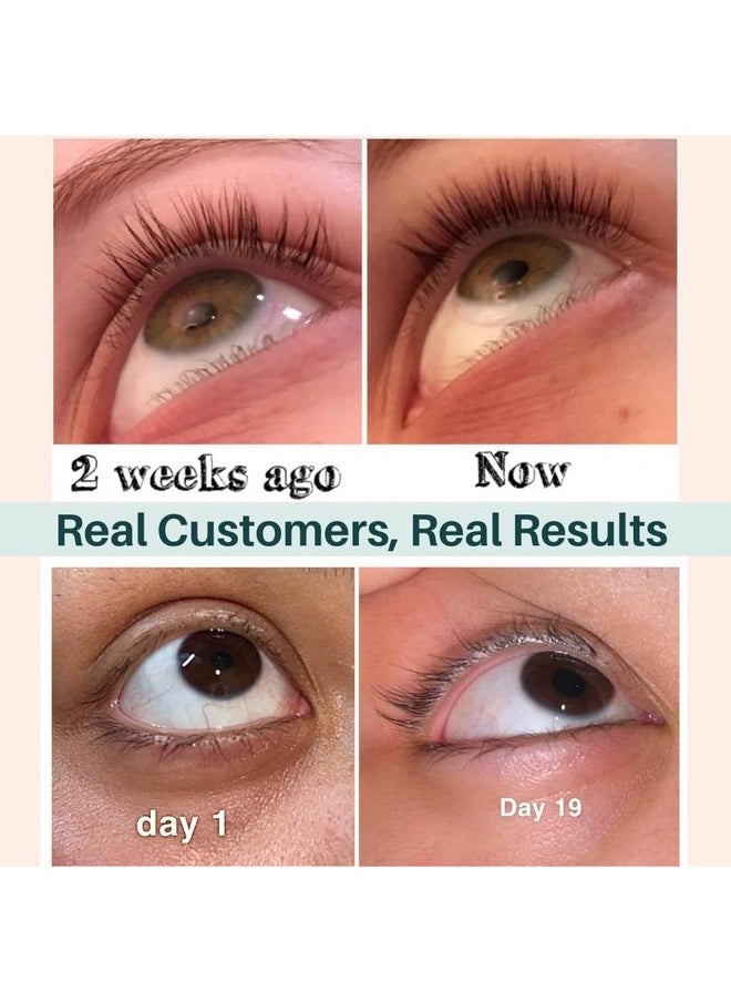 USDA Organic Castor Oil Lash Serum - Premium All Natural Cold Pressed Castor Oil Eyelash Growth Serum with Mascara Tube - Eyelash Treatment and Conditioner - For Thicker and Fuller Lashes