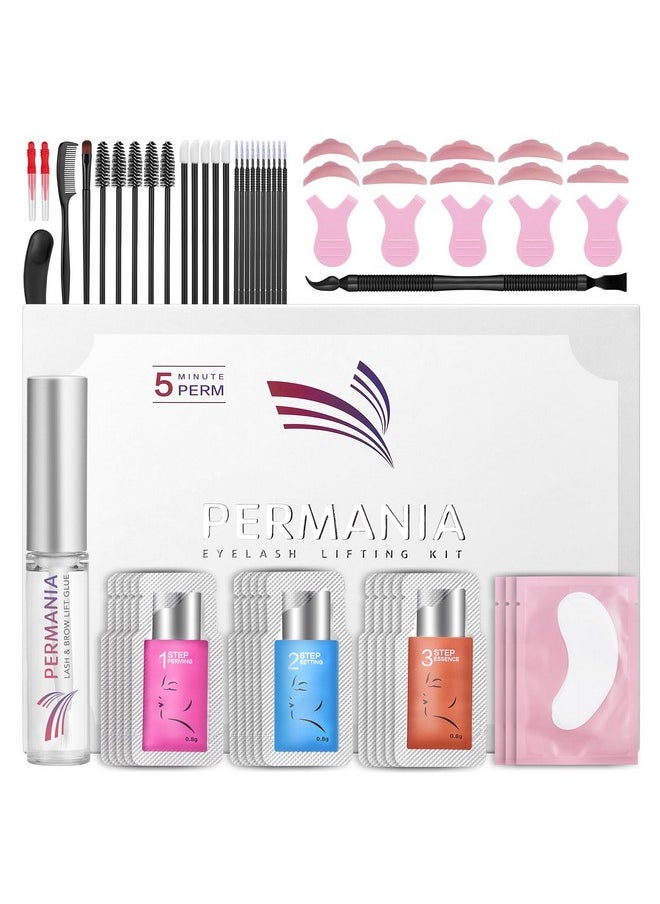 Lash Lift Kit, PERMANIA Eyelash Perm Kit, Professional Eyelash Curling Lash Extension Set, Brow Lamination Kit, All in One Suitable for Salon and Home Use, Long Lasting 6 Weeks