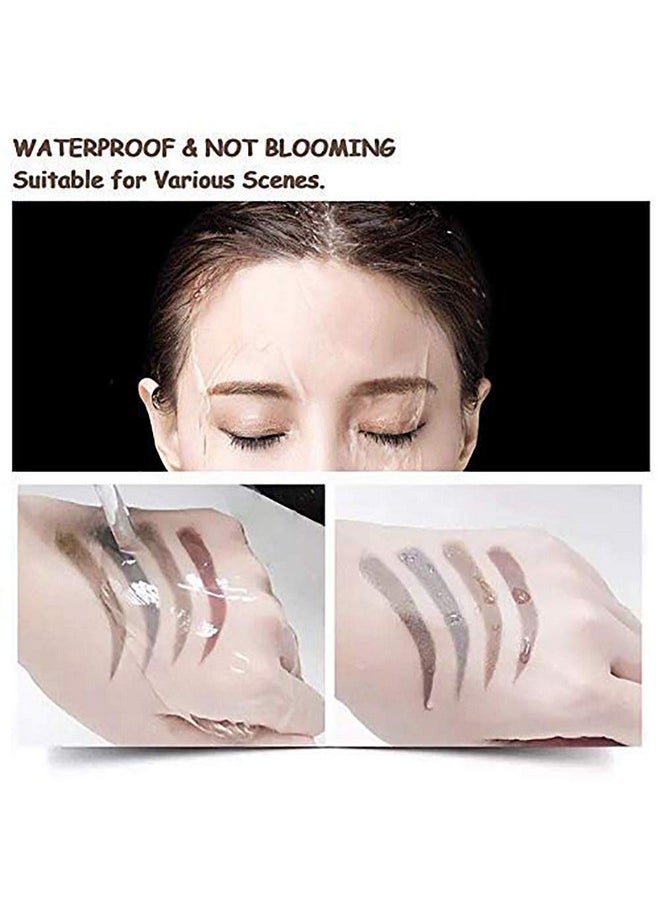 QUEMISS Eyebrow Pen Microblading 4 Fork Tip Eyebrow Pencil Creates Lasting MakeUp Professional Natural Brow Pen Cover Sparse Areas Daily Waterproof 3D Brow Pencil (04#Gray Brown)