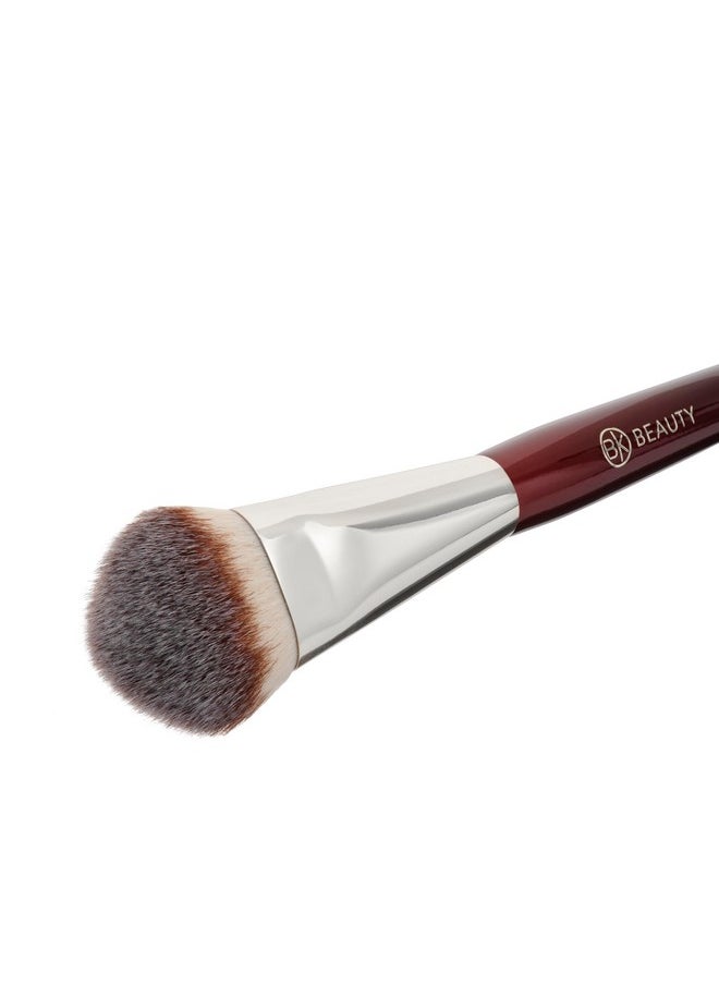 BK BEAUTY BRUSHES - 109 MINI CONTOURED FOUNDATION - Face Brush for Liquid or Cream Foundations - Bronzer, Blush & Highlighter Makeup Brush