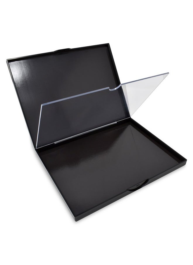The Adept Palette in Singularity Black - Double Sided Magnetic Empty Palette with Divider, Holds Over 100 Single Round Standard Sized Eyeshadow Pans, Hardshell Case