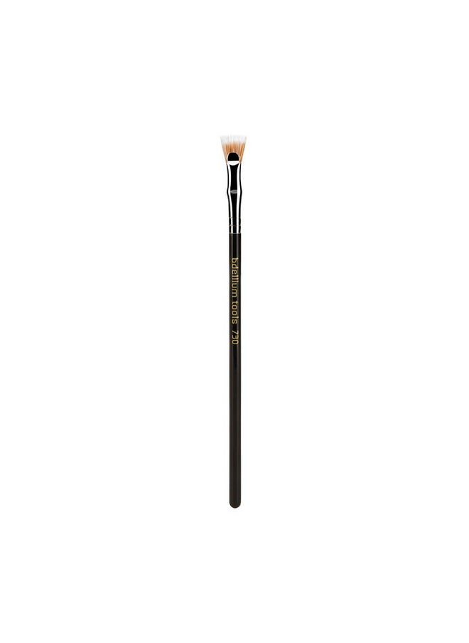 Bdellium Tools Professional Makeup Brush - Maestro Series 730 Bent Mascara Fan - With Soft Synthetic Fibers, For Applying Mascara (Black, 1pc)