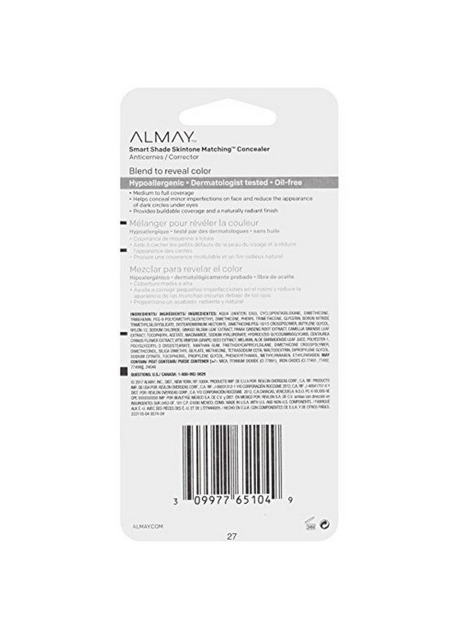 Almay Smart Shade Concealer, Hypoallergenic, Cruelty Free, Oil Free, -Fragrance Free, Dermatologist Tested