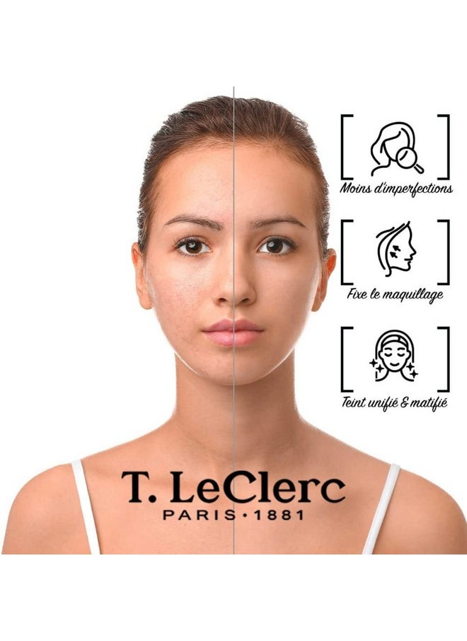 T. Leclerc Compact Pressed Powder - Super-Blendable Face Makeup Longwear Portable Matte Finish Radiant Natural Medium to Full Coverage Airbrushing Mineral Base For Pores & Imperfections (Translucide)