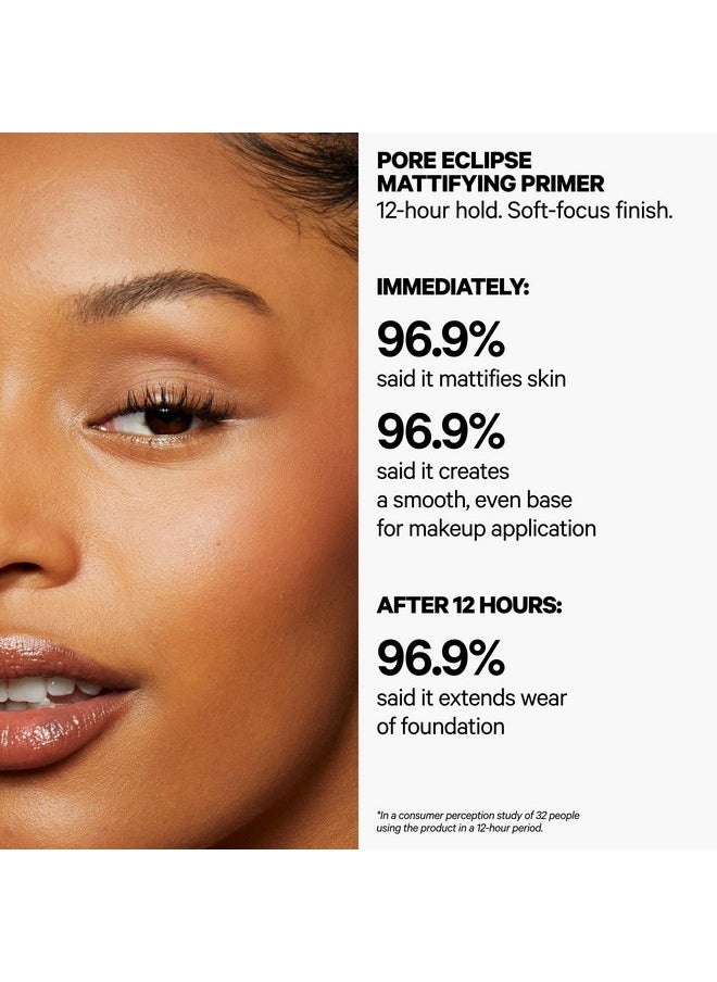 Milk Makeup Pore Eclipse Mattifying Primer - 0.68 fl oz - Face Primer - Smooths Skin, Controls Shine & Minimizes Look of Pores - Up to 8-Hour Wear - Non-Comedogenic - Vegan, Cruelty Free