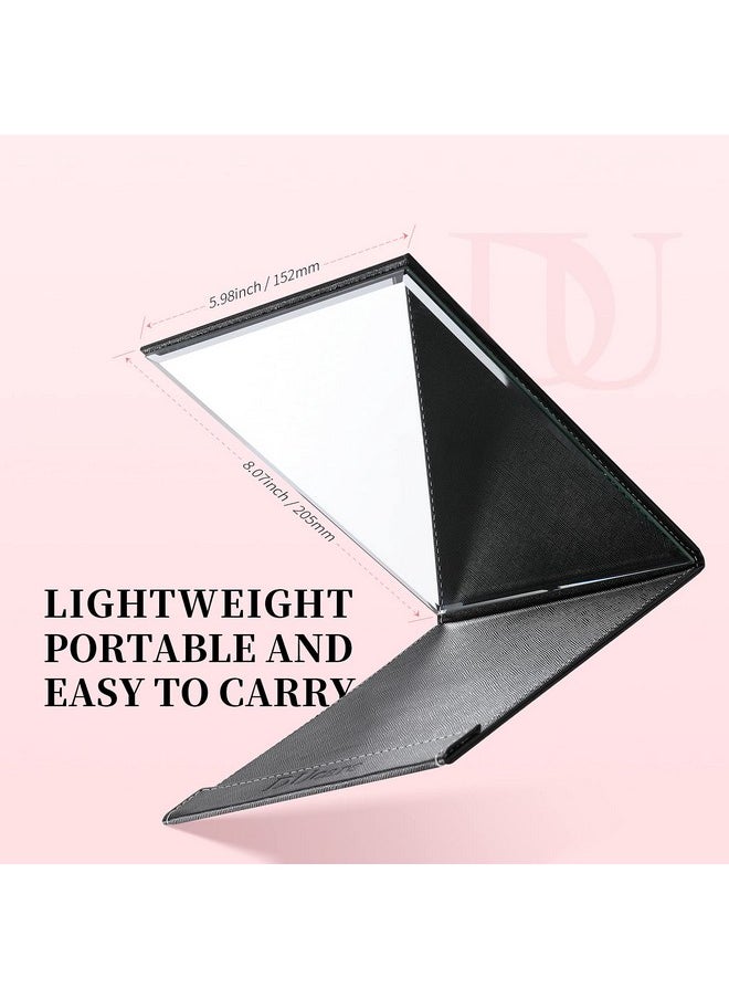 DUcare Desktop Folding Mirror Makeup Mirrors Portable Tabletop Vanity Cosmetics Personal Beauty Mirror with Standing