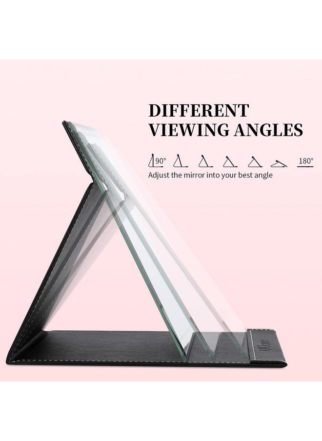 DUcare Desktop Folding Mirror Makeup Mirrors Portable Tabletop Vanity Cosmetics Personal Beauty Mirror with Standing
