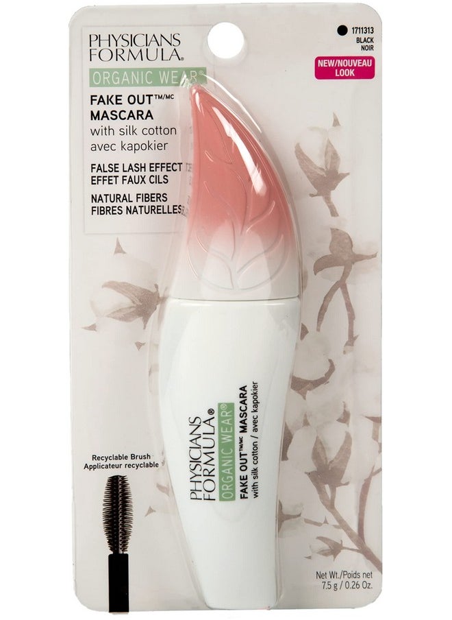 Physicians Formula Organic Wear All Natural Fake Out Mascara Black, Dermatologist Tested