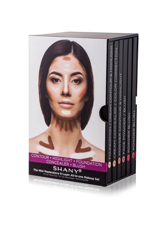SHANY The Mini Masterpiece 6 Layers Foundation, Concealer, Camouflage, Contour, Blush Palette