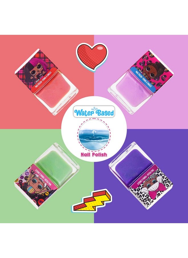 LOL Surprise! Townley Girl Train Case Cosmetic Makeup Set Includes Lip Gloss, Eye Shimmer, Nail Polish, Hair Accessories & more! for Kids Girls, Ages 3+ perfect for Parties, Sleepovers & Makeovers