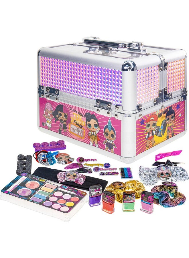 LOL Surprise! Townley Girl Train Case Cosmetic Makeup Set Includes Lip Gloss, Eye Shimmer, Nail Polish, Hair Accessories & more! for Kids Girls, Ages 3+ perfect for Parties, Sleepovers & Makeovers