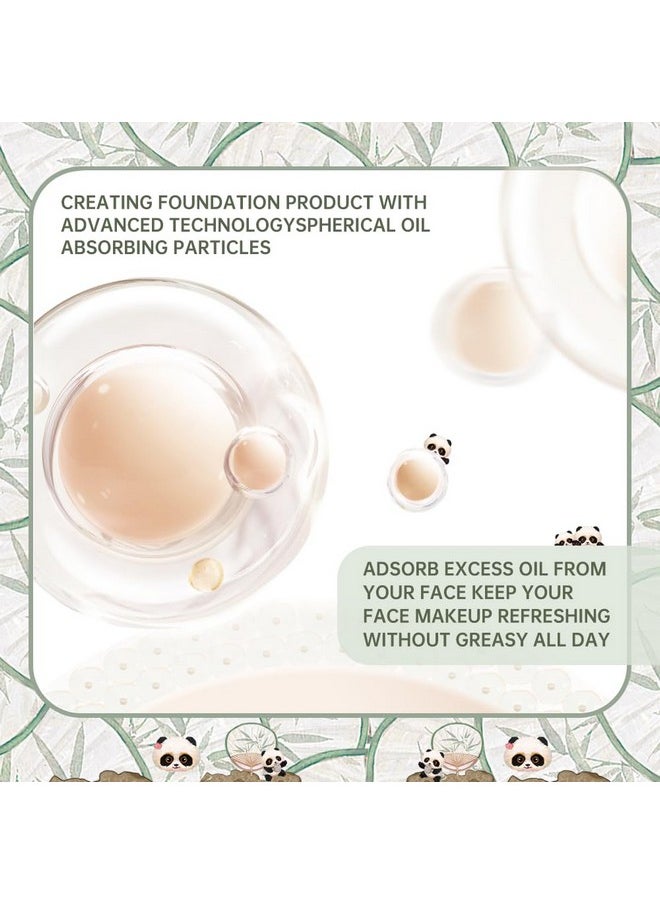 CATKIN Panda Land Full Coverage Cushion Fondation, Breathable Hydrating Nourishing Poreless Face Makeup Save for Sensitive Skin,Sheer Finish (C01 Fair)