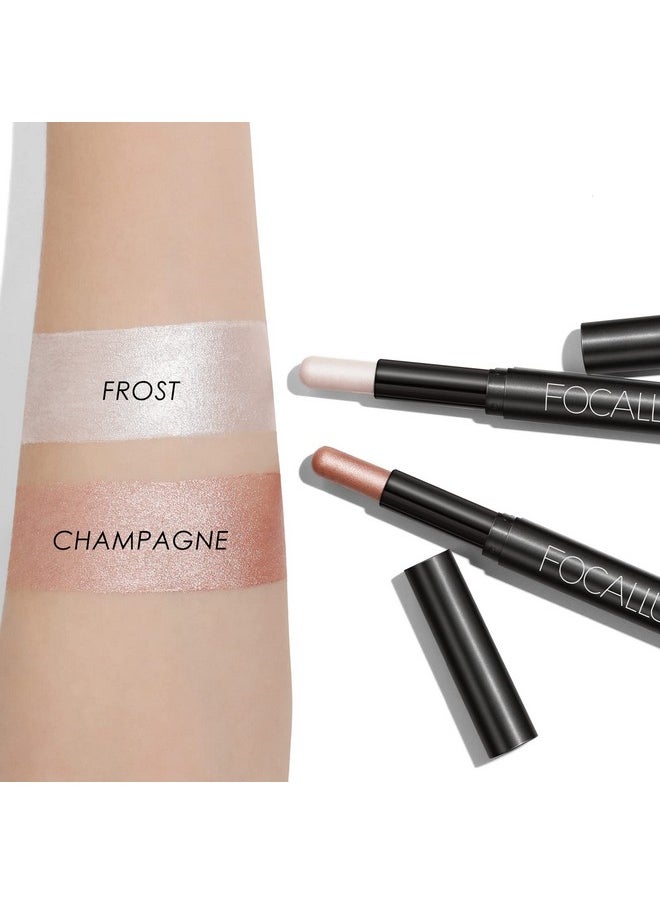 FOCALLURE (2 Pcs 2 in 1 Eyeshadow and Eyeliner Pen,Waterproof Eye Shadow Pencil,Hypoallergenic Eyeshadow,Highlighter Eye Liner,Multi-Dimensional eyes Look,Twilight