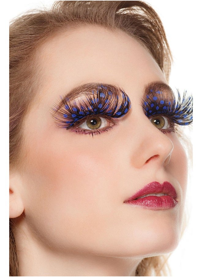Dorisue Mermaid Party Lashes Anime lashes Blue Eyelashes Dark Blue colored Cosplay blue vessel lashes 3d False Eyelashes Extension for Women Girls Night show Costume lashes for woman