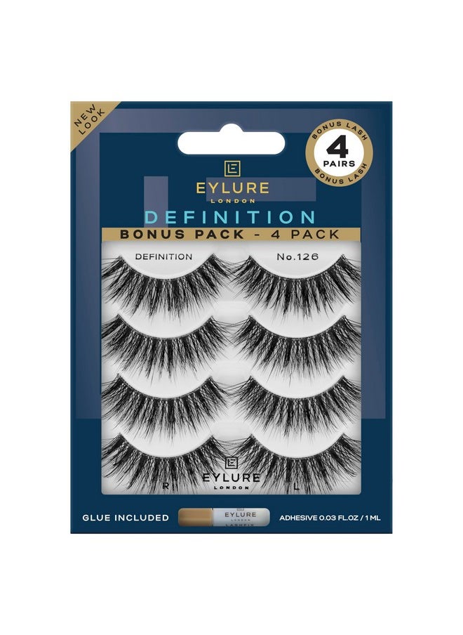 Eylure Dramatic Definition No. 126 Eyelashes Multipack, 4 Pairs