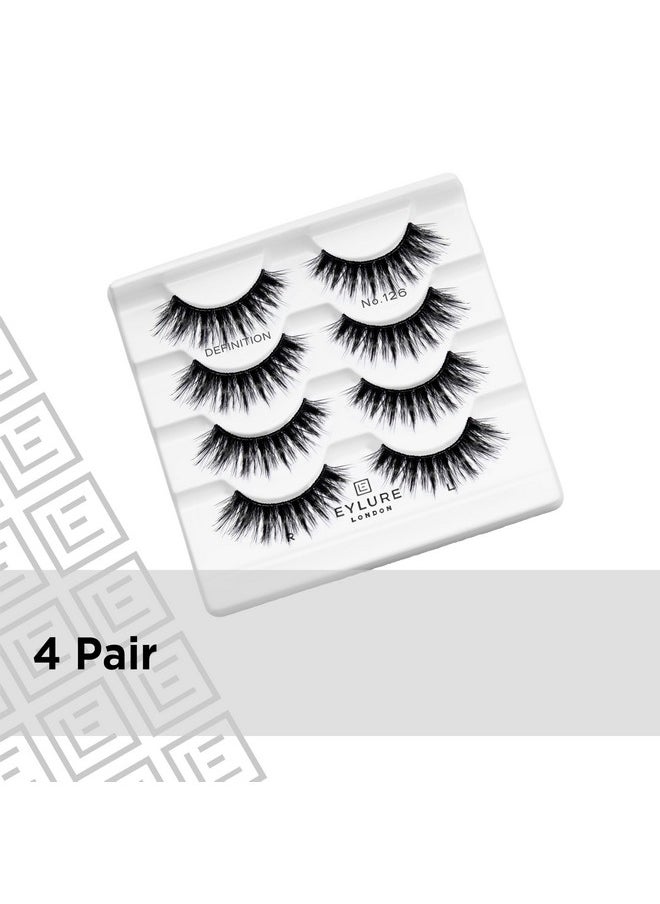 Eylure Dramatic Definition No. 126 Eyelashes Multipack, 4 Pairs