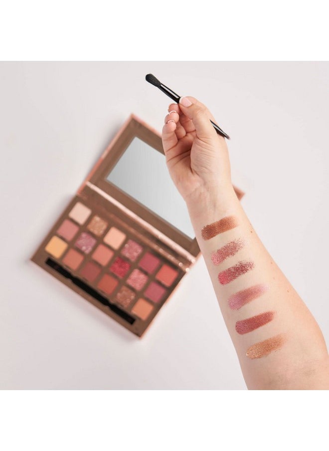 W7 Socialite Pressed Pigment Palette - 18 Pink Nude Colors - Flawless Long-Lasting Glam Makeup