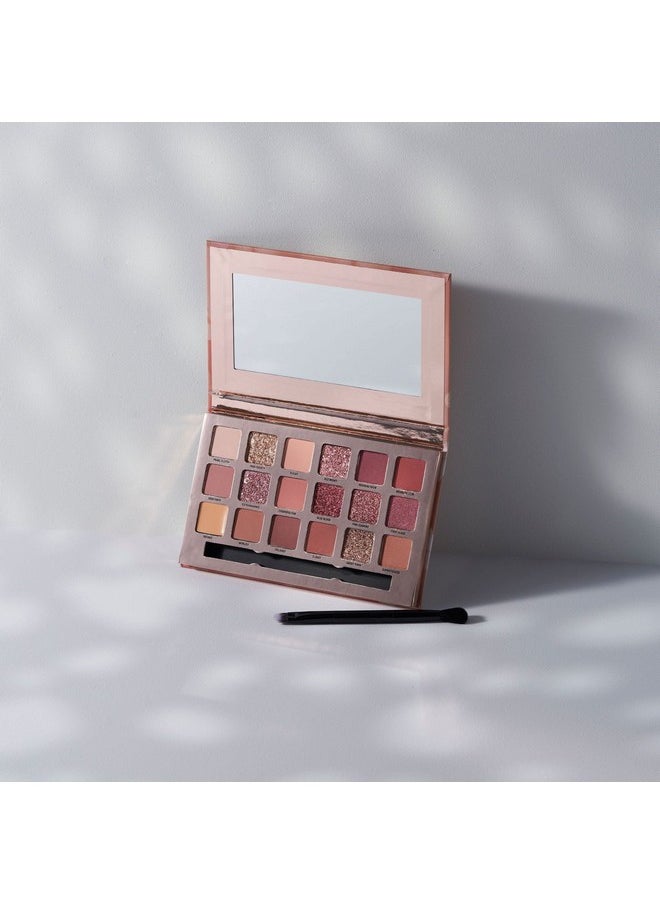 W7 Socialite Pressed Pigment Palette - 18 Pink Nude Colors - Flawless Long-Lasting Glam Makeup