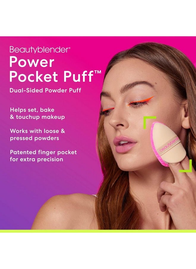 Beautyblender® | Pocket Puff™ Dual-Sided Beauty Blender Powder Puff for Setting and Baking, Reusable, Washable