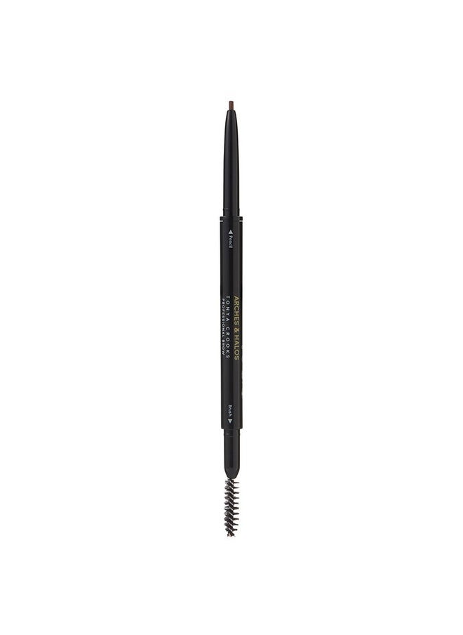 Arches & Halos Micro Defining Brow Pencil - Fuller and More Defined Brows - Long-Lasting, Smudge Proof, Rich Color - Dual Ended Pencil with Brush - Vegan and Cruelty Free Makeup - Auburn - 0.003 oz