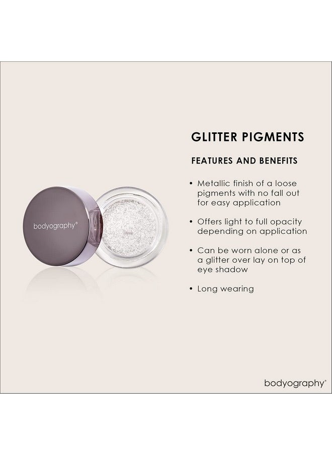 Bodyography Glitter Pigment - Halo Silver Diamond for Women - 0.105 oz Eye Shadow