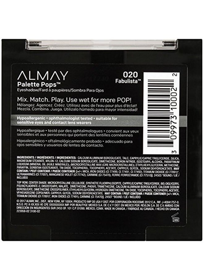 Almay Palette Pops, Fabulista, 0.16 oz, eyeshadow palette,Powder