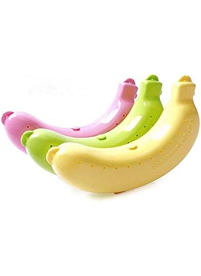 3 PCS Creative Portable South Korean Travel Products Banana Box Storage Box Environmentally Friendly Plastic Banana Protective Shell