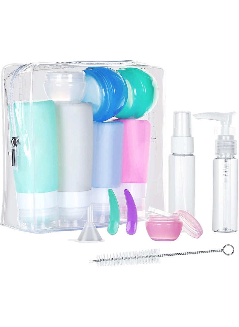Benbilry 16 Pack Travel Bottles Set for Toiletries, TSA Approved Travel Size Leak Proof Containers, Silicone Squeezable Shampoo and Conditioner Bottles