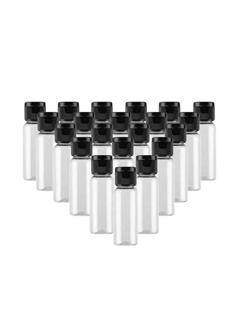 30Pack 0.7 oz Plastic Empty Travel Bottle with Flip Cap Sample Cosmetic Containers Jar for Lotions Shampoos and Massage Oils(Clear)