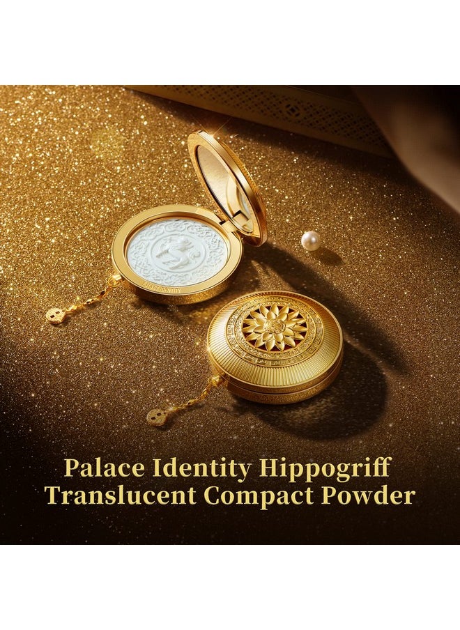 ZEESEA [Palace Identity] Hippogriff Compact Powder，Hosta Wing Deer Lock Makeup Powder, Clear White Jade