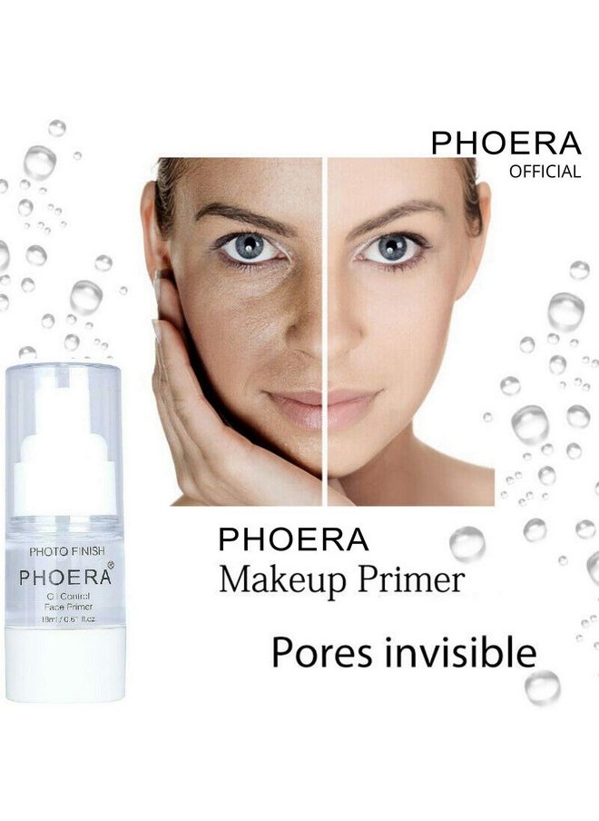 Phoera Face Primer Invisible Pores Base Oil Control Added vitamins Makeup Base Pore Filler Moisturiser Matte Finish Long Lasting Makeup Skin Pore Minimizer UK Cosmetics AquaPurity (18ml Primer)