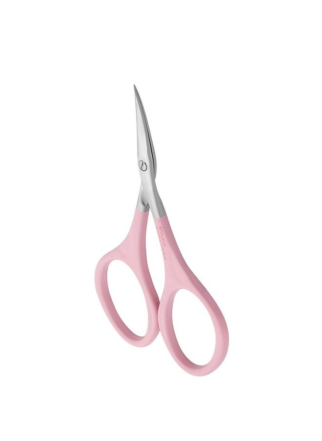 Pink Cuticle Scissors (Blade Length 22 mm) STALEKS Beauty&Care SBC-11/1 - Perfect Scissors for Cuticle Trimming